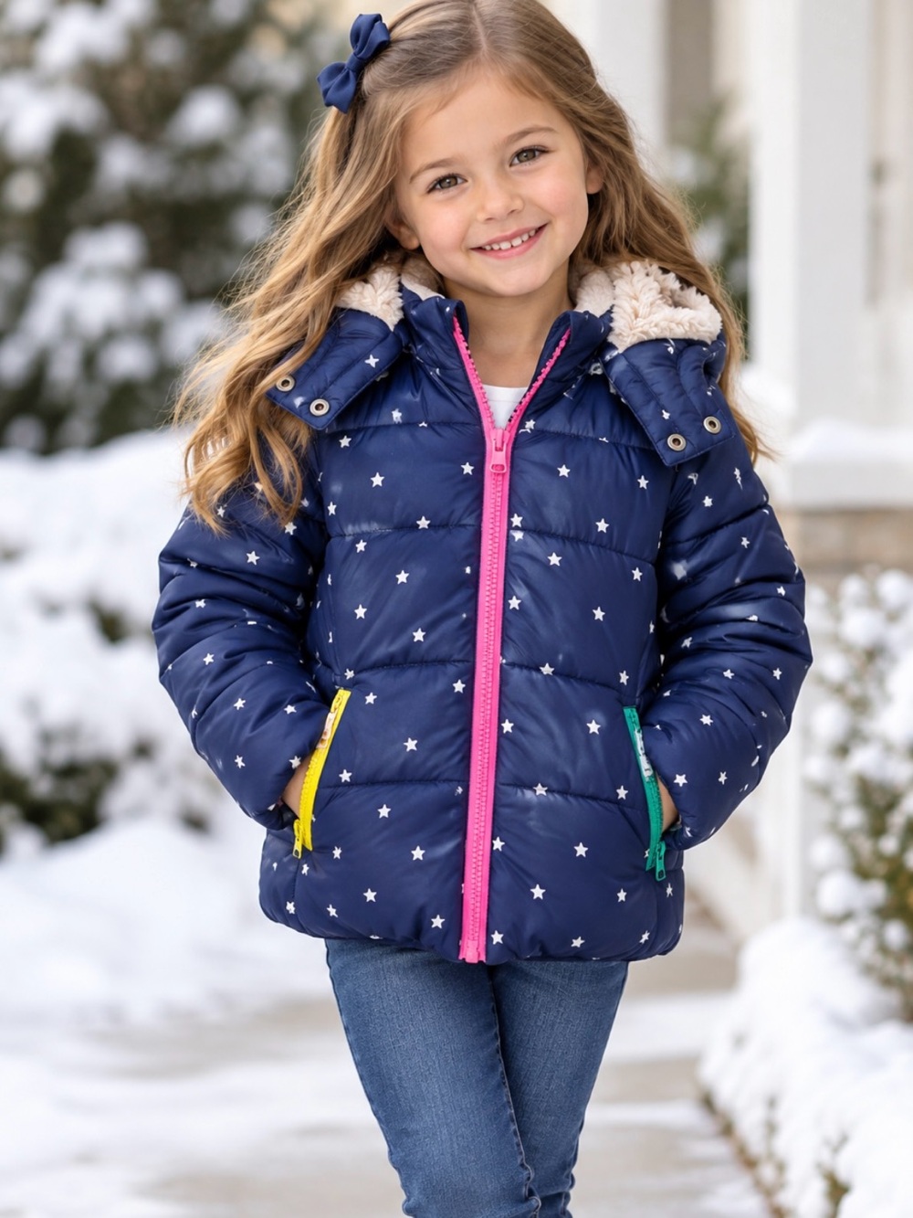 Mini Boden Girl Puffer Jacket